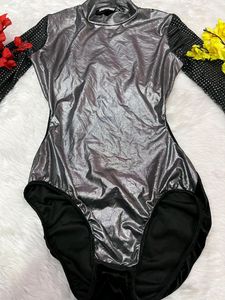 Mk exclusive silver backless bodysuit