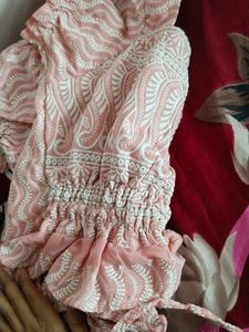 Pink Ruched Crop Top
