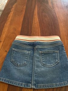 Smart Denim Mini Dress For Baby Girl