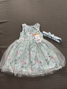 Floral Dress with Headband(18-24) Months Baby