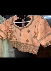 ✨ Elegant Peach Silk Lehenga Set ✨