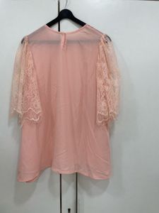 💖✨ Blush Pink Dream: Lace Sleeve Top✨💖