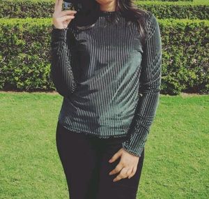 Shein Green Fitted Top