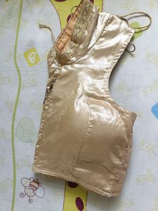 Shiny Golden Padded Blouse