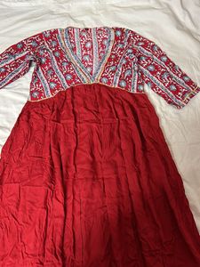 v-neck anarkali
