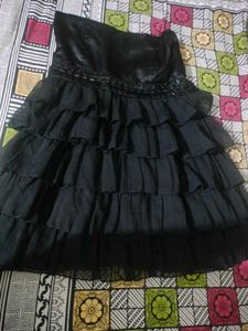 Black Ruffle Mini Dress