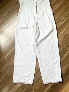 White Cotton Jumpsuit