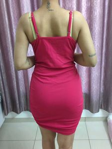 Pink Sleeveless Bodycon Dress