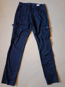 Mens Cargo Blue Pants