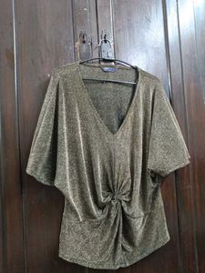 Gold Metallic Party Top – Marks & Spencer