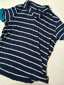 Striped Navy Blue T-Shirt