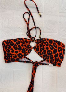 Leopard Print Bikini Top