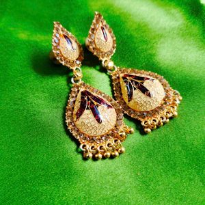 Gold Plated Bangles And Earrings