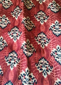 Burgundy Printed Salwar Kameez Dress Material