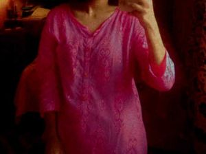 Pink cotton kurta