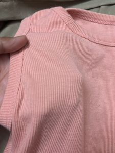 Cute Pink Ribbed Tank Top