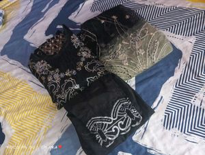 Black Embroidered Plazo Kurta Set