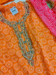 Orange Dress Material