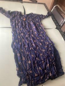 Navy Blue Straight Kurthi