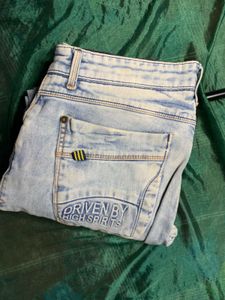 Light Wash Denim Jeans Less Used Branded