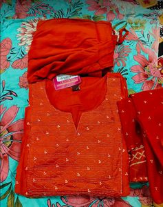 Elegant Rust Kurta Set