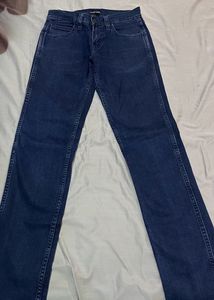 Blue Straight Fit Geans Women