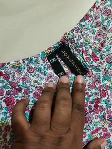 Floral Print Flutter Sleeve Dress