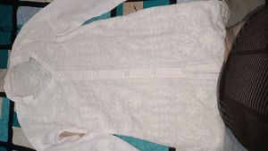 Embroided White Kurta