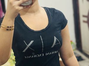 AUTHENTIC ARMANI EXCHANGE BLACK BASIC TOP
