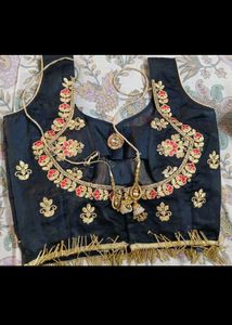 Beautiful Blue Lehanga With Red Dupatta