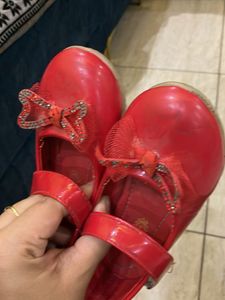 Red Bow Mary Janes