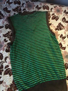 puma green and black stripped knitted sweater