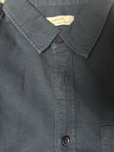 Navy Long Sleeve Button-Down Shirt
