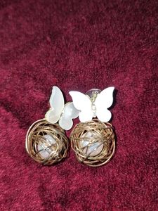 Butterfly Orb Earrings