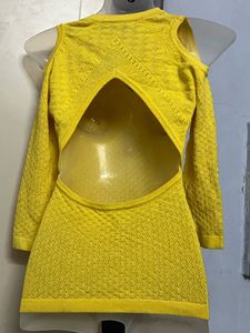 branded Yellow Knit winter Top