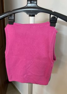 Zara Knit Pink Crop Top