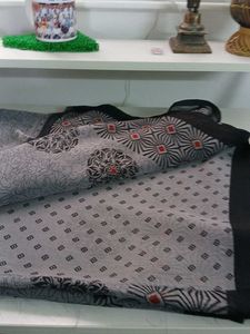 Elegant Grey Saree with blouse piece