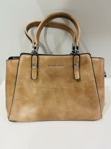 Mickey Mayo Tan Satchel Handbag