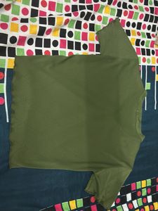 Olive Green Button-Up Top