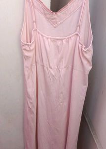 Pink Lace Trim Slip Dress