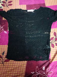 Crochet Black Top