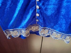 Gorgeous Blue Pure Velvet Desi Top