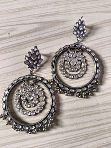 Combo of 2 Silver Hoop Earrings