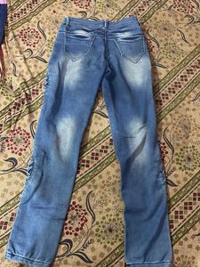blue straight jeans