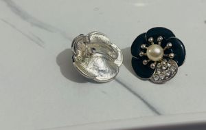 Floral Pearl Stud Earrings