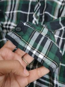 Classic Green Checkered Oversized Shirt