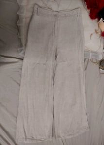 Zara Top &amp; Wide Linen Leg Pants Set