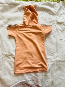 Hooded Dress with Zipper