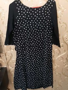 Navy Polka Dot Tunic Dress