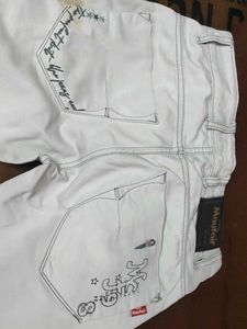 Off-White Straight Leg Jeans